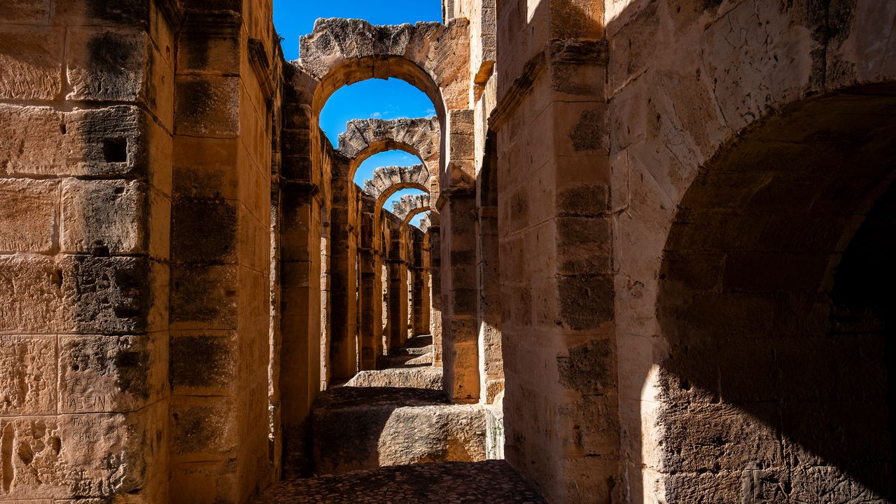 Roman Amphitheater Arcade, El Jem, Tunisia