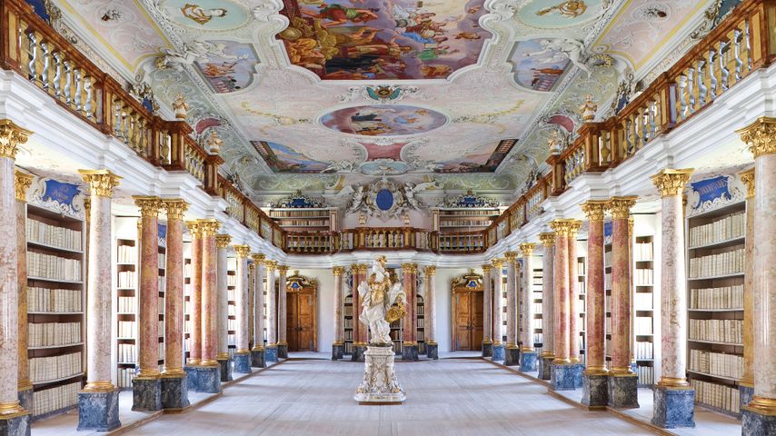 Alte Bibliothek der Abtei Ottobeuren, Bayern
