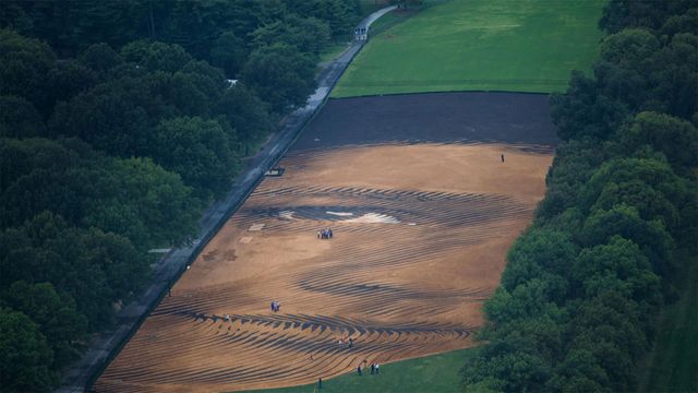 'Out of Many, One,' an artwork by Jorge Rodríguez-Gerada on the National Mall in Washington, DC