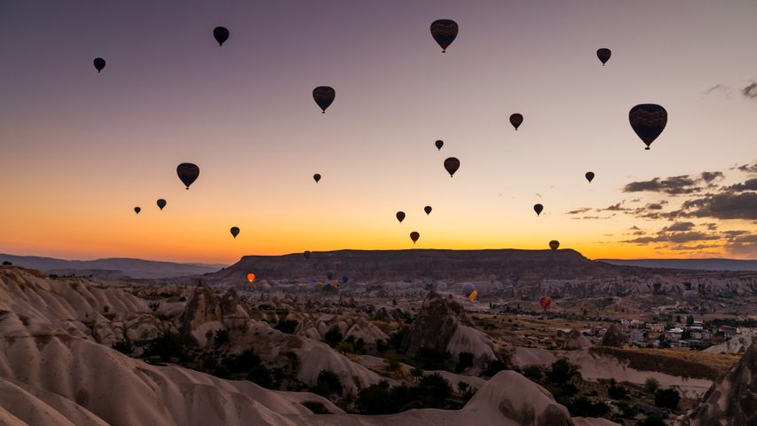 Balões de ar quente na Capadócia, Turquia