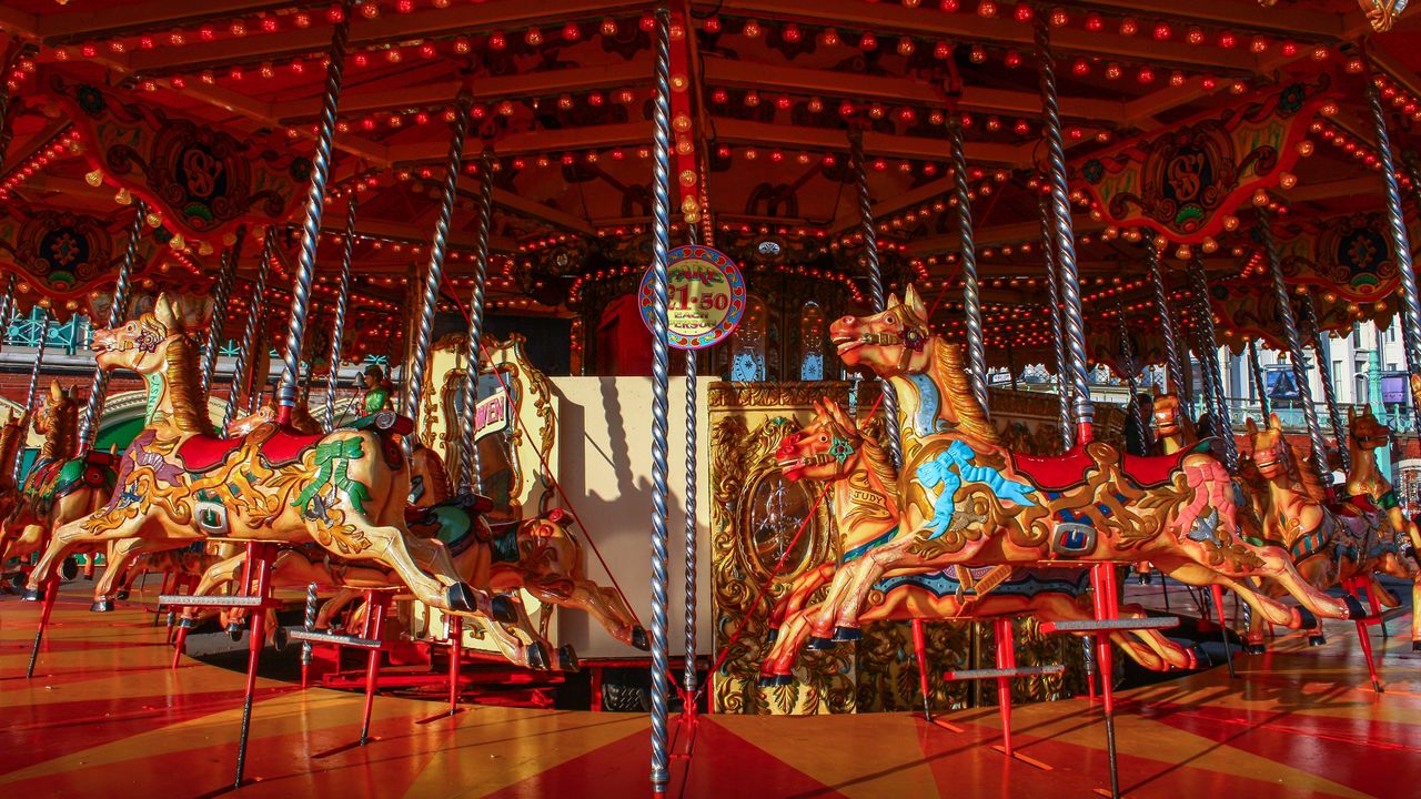 A merry-go-round in Brighton, England
