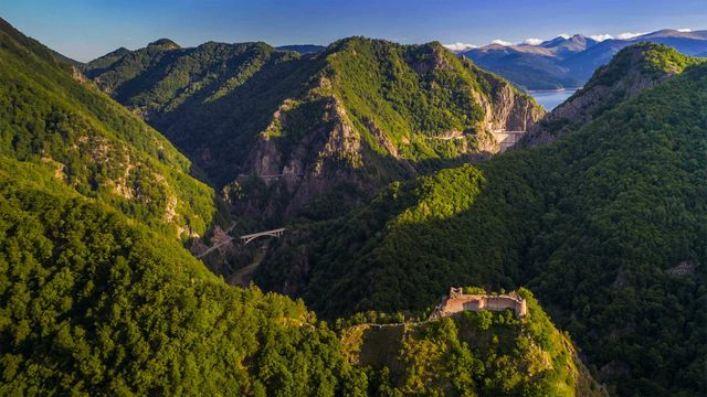 Die Burg Poenari im Făgăraș-Gebirge, Rumänien
