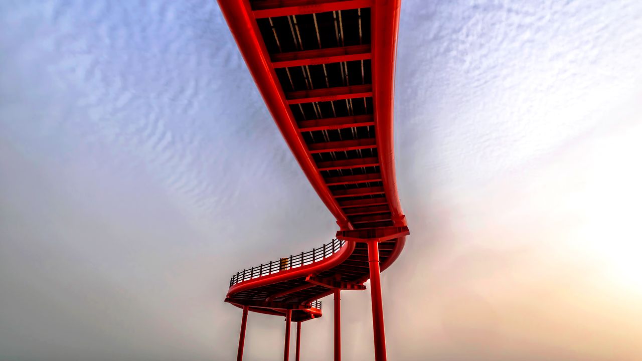 Peering under the pier