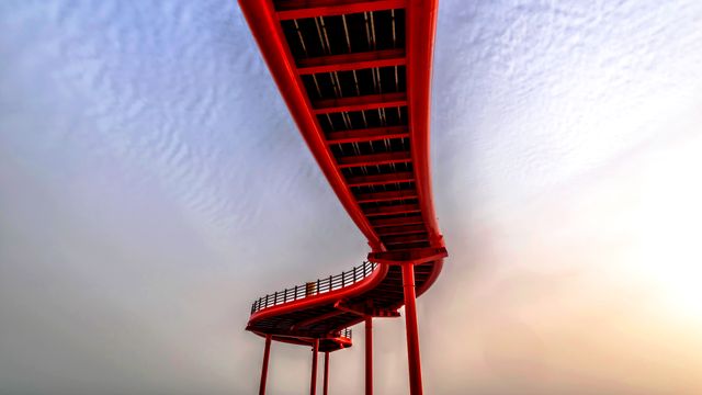 Peering under the pier
