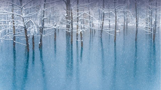 青い池, 北海道