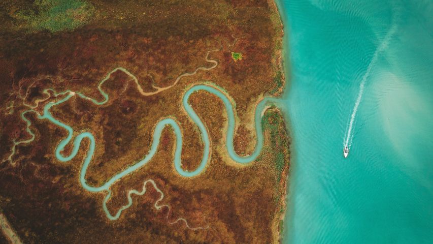 Delta in der Lagune von Venedig, Italien