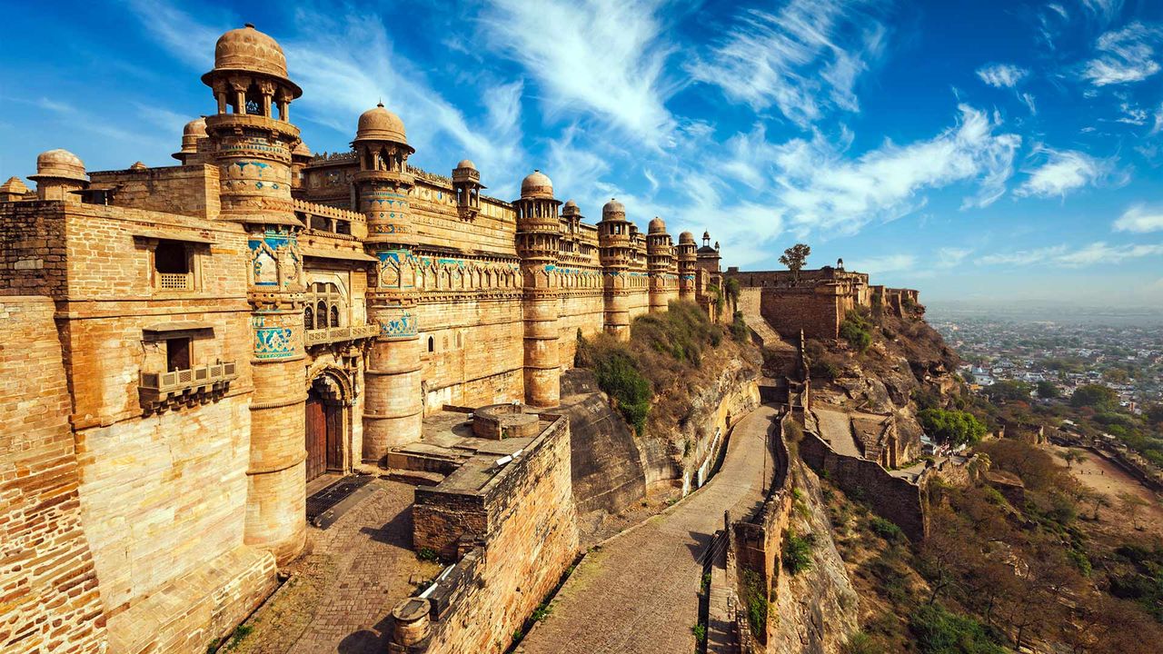 Gwalior Fort in Madhya Pradesh, India