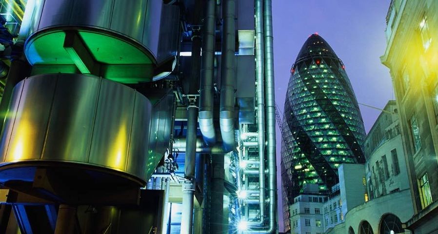 The Gherkin and Lloyds Building, London