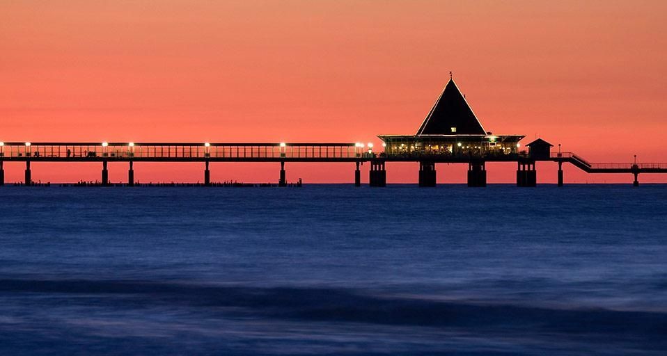 Seebrücke Heringsdorf in Heringsdorf, Usedom, Ostsee, Mecklenburg-Vorpommern, Deutschland