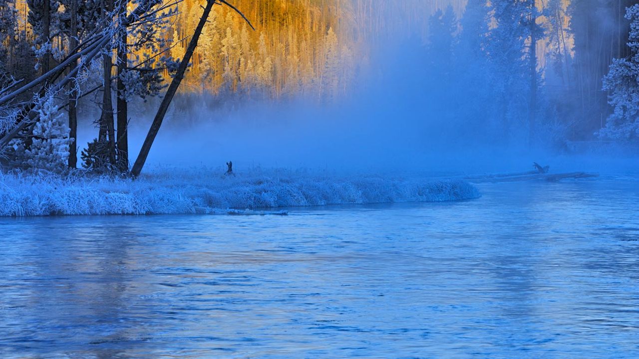 Firehole River in Yellowstone National Park, Wyoming