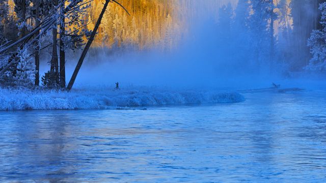 Firehole River in Yellowstone National Park, Wyoming