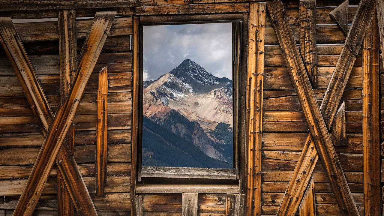 Wilson Peak seen from Alta, a ghost town in Colorado 