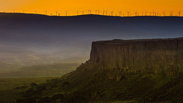 Wild Horse Wind and Solar Facility on Whiskey Dick Mountain, Washington