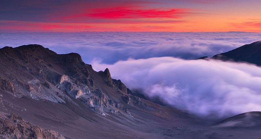 Blick vom Vulkan Haleakalā, Maui, Hawaii
