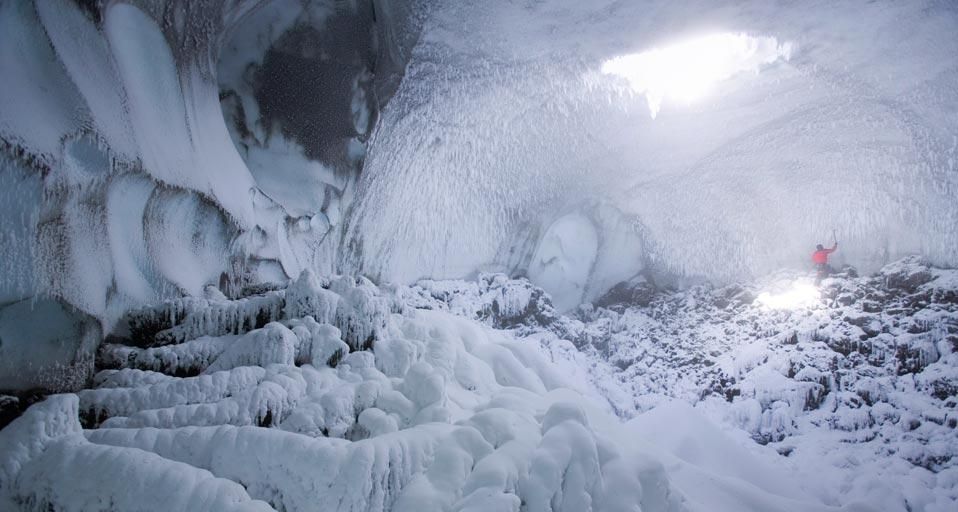 Ice cave on the north side of Mt. Erebus, Ross Island, Antarctica