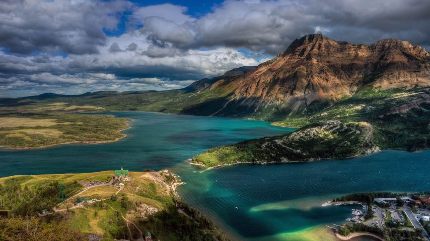 A view from Bear's Hump in Waterton Lakes National Park, Alberta, Canada
