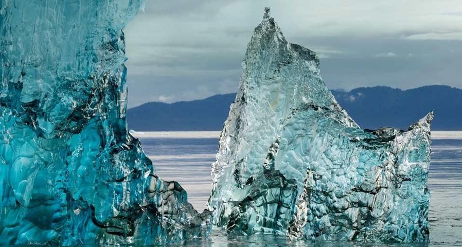 Iceberg near entrance to Holkham Bay, Tracy Arm-Fords Terror Wilderness, Tongass National Forest, Alaska, U.S.A.