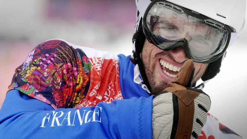 Pierre Vaultier, vainqueur de l’épreuve de Snowboard Cross, 18 février 2014, Jeux Olympiques de Sotchi, Russie