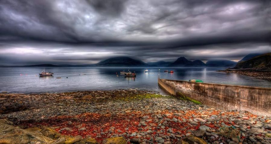 Fishing village of Elgol on Isle of Skye, Scotland