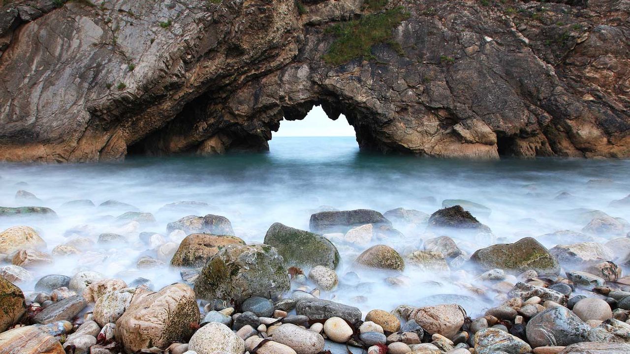 Stair Hole near Lulworth Cove in Dorset 