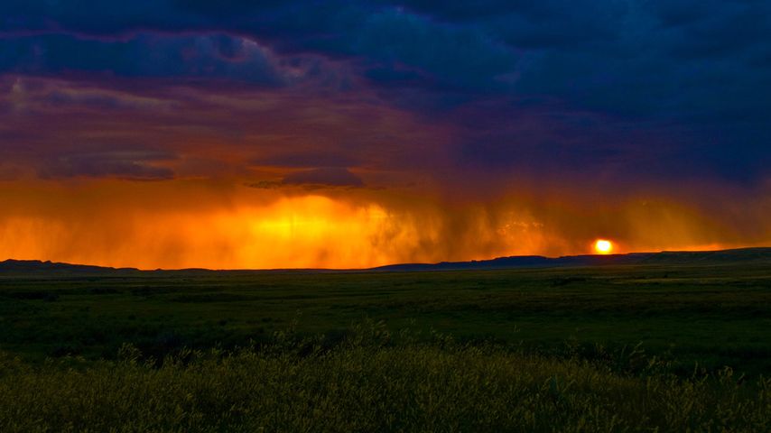 Grasslands sunset, Saskatchewan