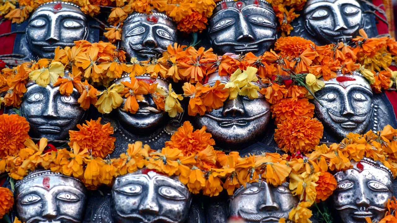 Masks for the Dussehra festival