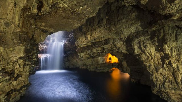 Smoo Cave in Durness, Scotland, United Kingdom