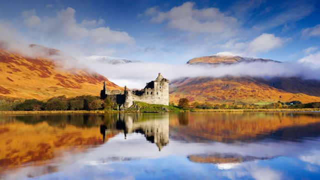 Kilchurn Castle on Loch Awe in Argyll and Bute, Scotland 