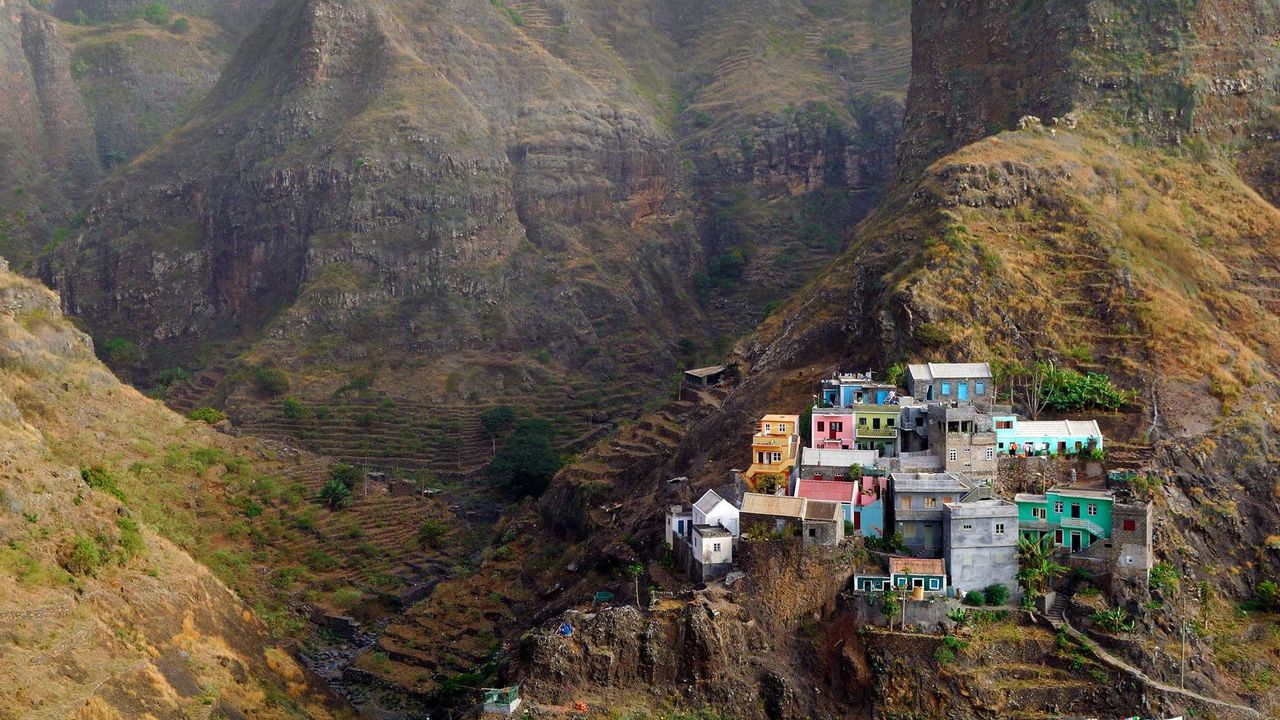 Fontainhas village on Santo Antão island, the Republic of Cabo Verde 