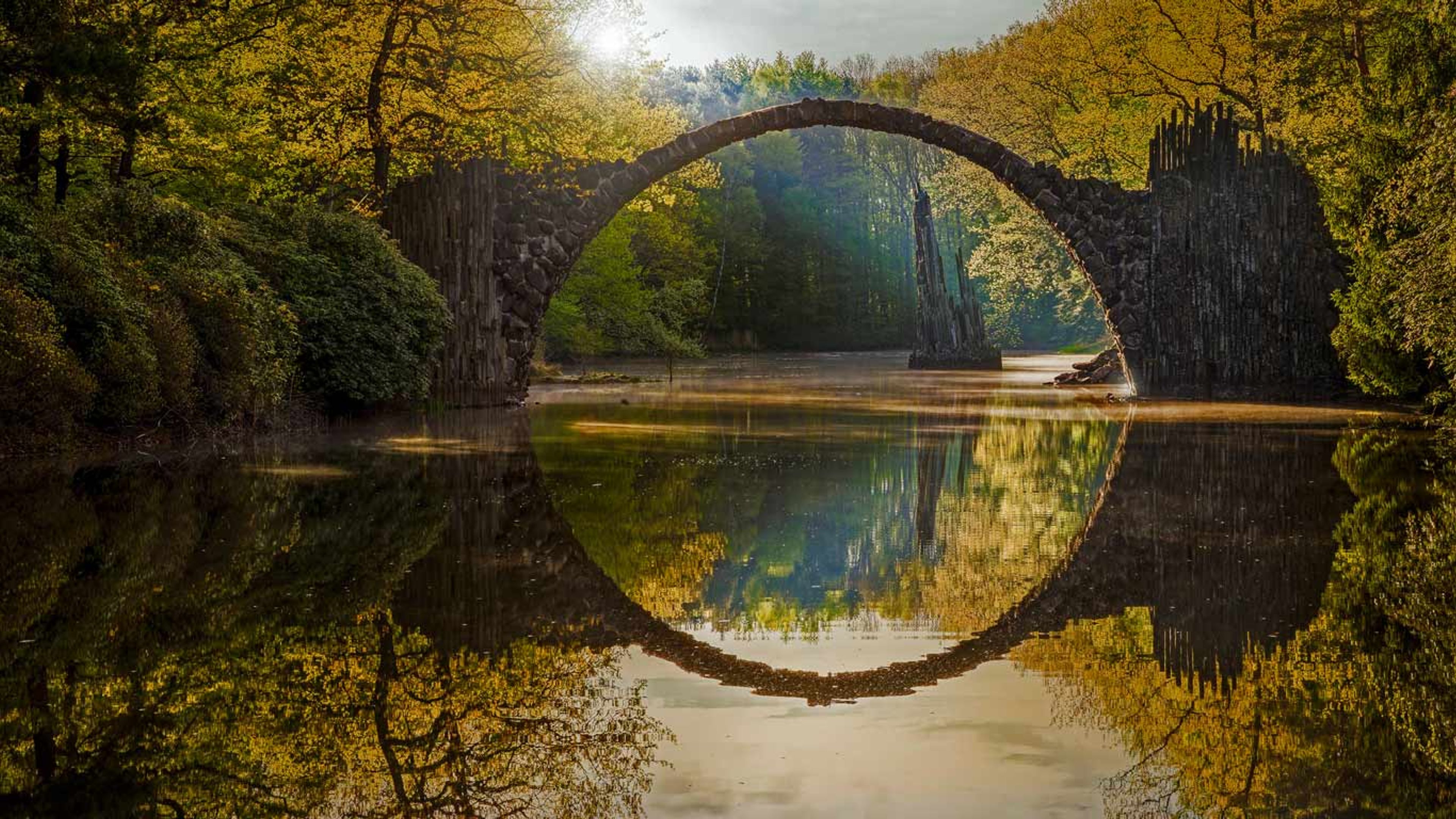 Rakotzbr cke Aka The Devil s Bridge In Rhododendron Park Kromlau Rakotzbr cke Aka The Devil s Bridge In Rhododendron Park Kromlau