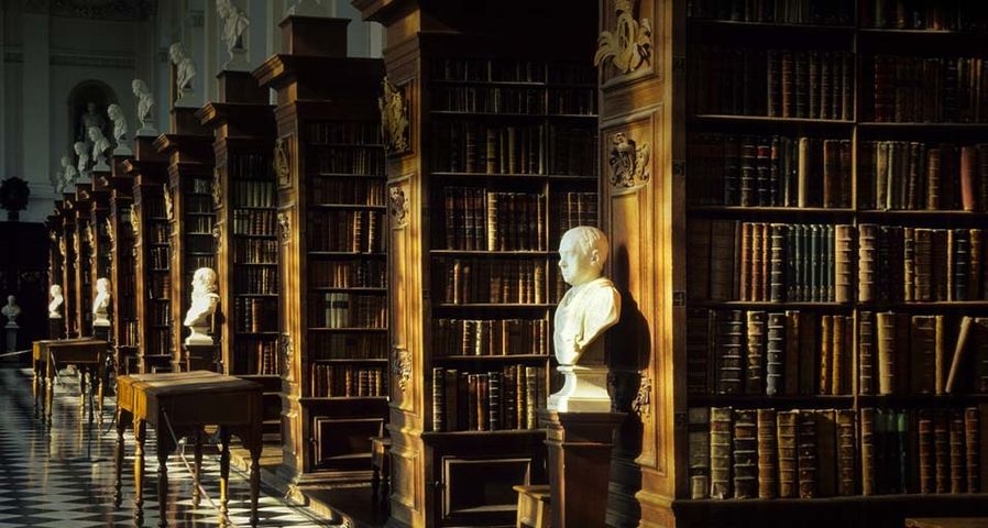 Trinity College, Wren Library at Trinity College,  University of Cambridge,  Cambridge, England ©