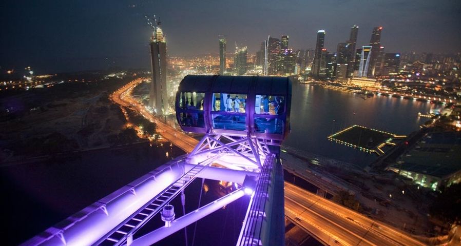 The Singapore Flyer, a 42-story-high observation wheel in Singapore
