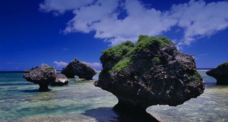 Rocks on Ogami island, Miyakojima, Okinawa, Japan