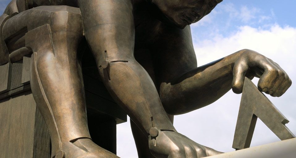 Statue of Sir Isaac Newton, British Library, London