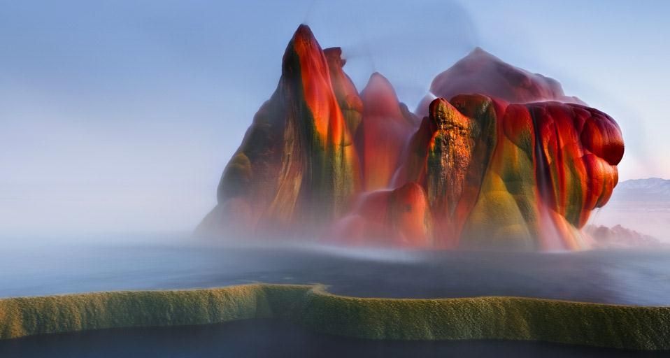 Fly Geyser near Black Rock Desert, Nevada