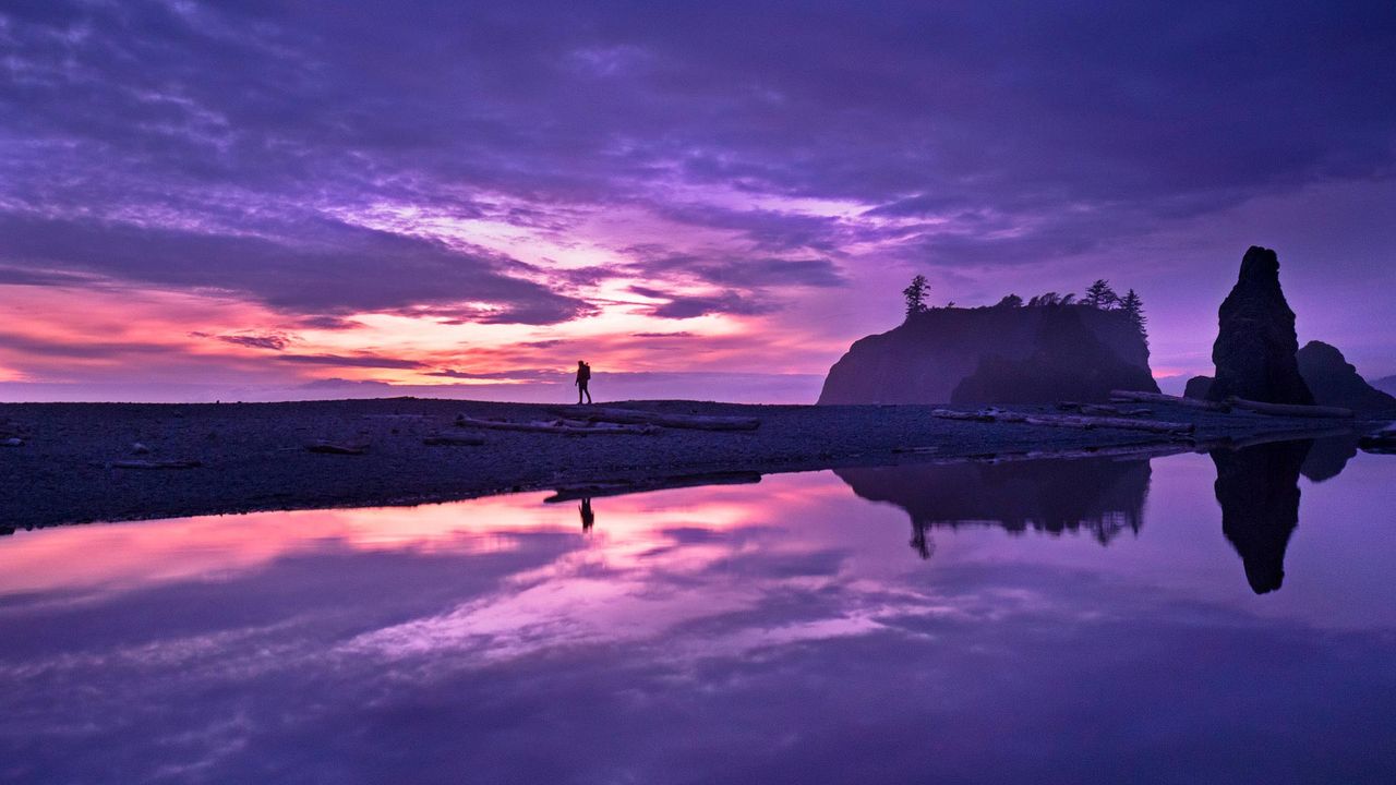 奥林匹克国家公园的红宝石海滩， 美国华盛顿州- Bing Gallery
