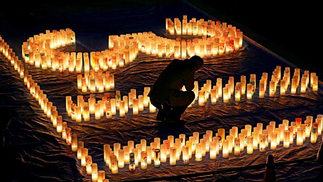 「東日本大震災追悼のキャンドル」広島