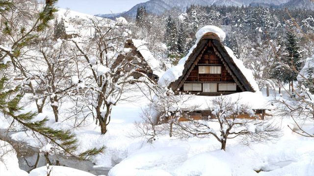 「雪の白川郷」岐阜