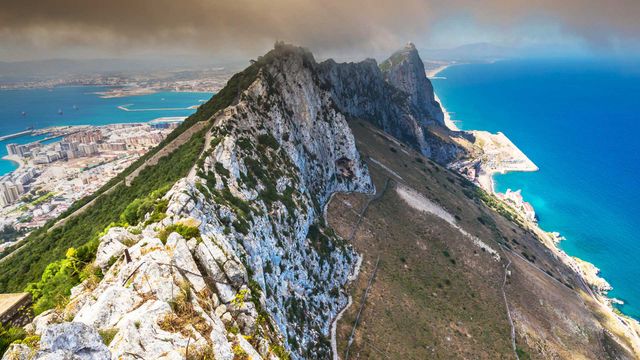 View of the Rock of Gibraltar 
