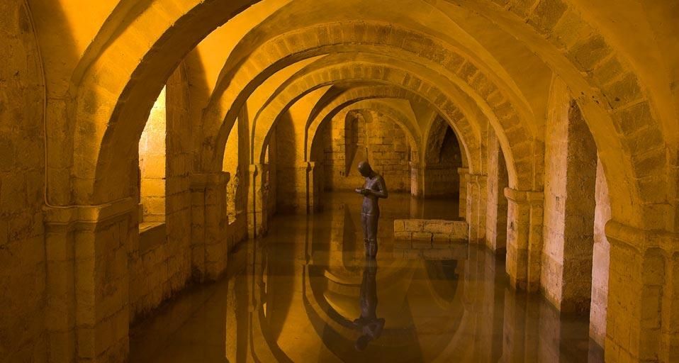 The crypt at Winchester Cathedral, Hampshire, England