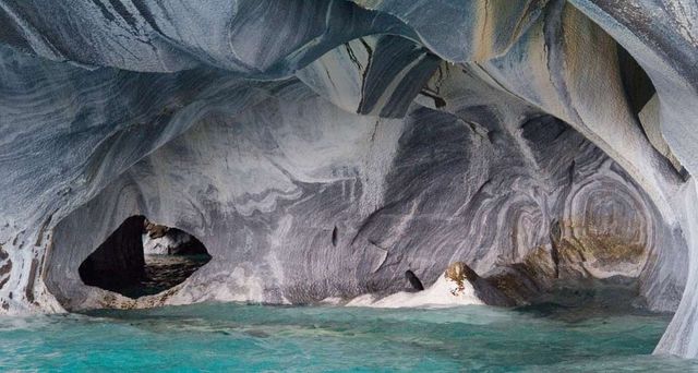 Interior of Marble Caves, General Carrera Lake, Chile