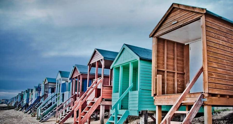 Beach huts in Southend, England