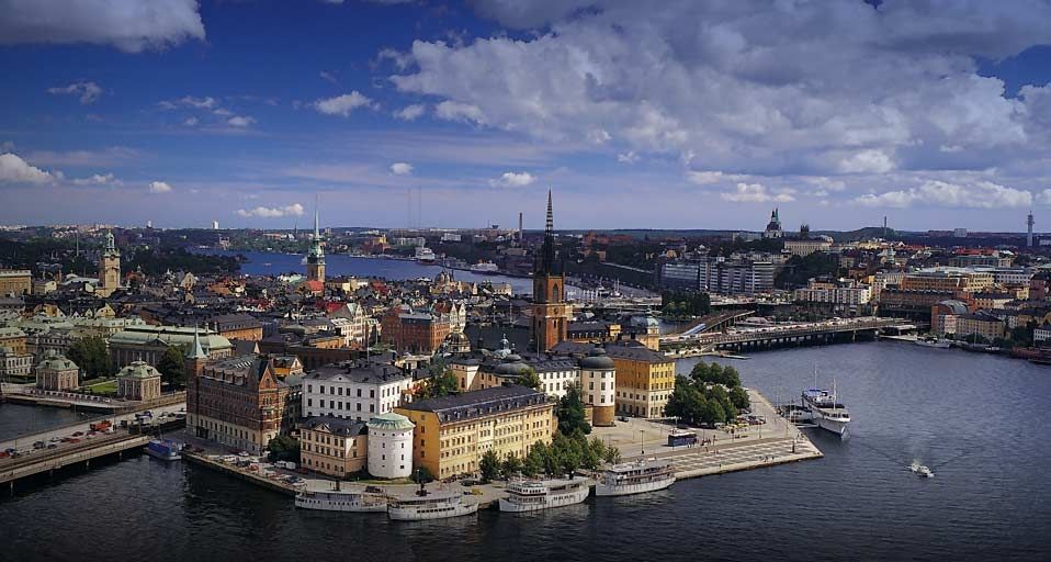 Riddarholmen islet in  Stockholm, Sweden