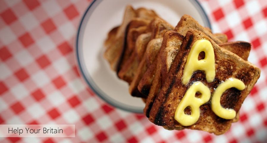 Stack of toast photo as part of Bing Help Your Britain with the charity Magic Breakfast ©