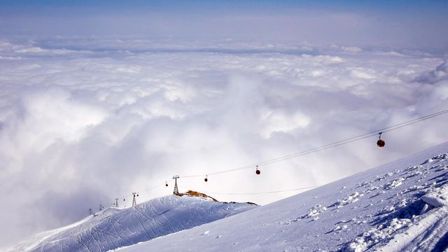 The Gulmarg cable cars in the Himalayas