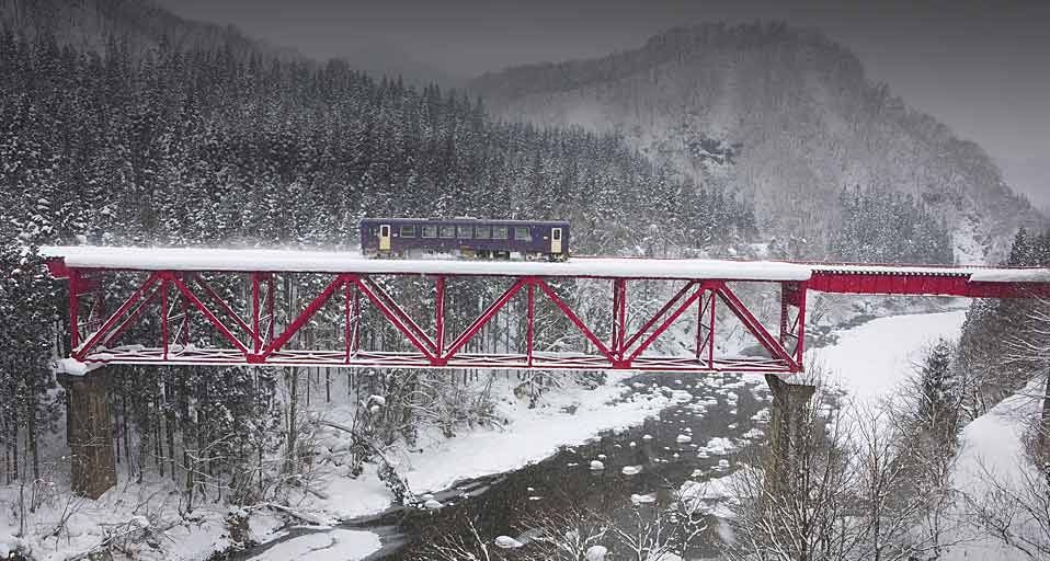｢秋田内陸線｣秋田, 阿仁川, 萱草陸橋