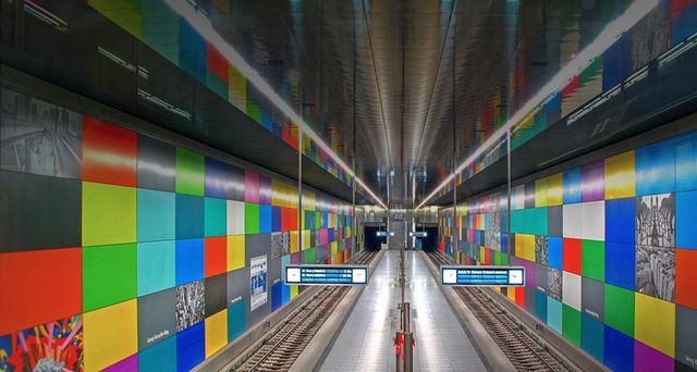 Georg-Brauchle-Rin U-Bahn station in Munich, Germany