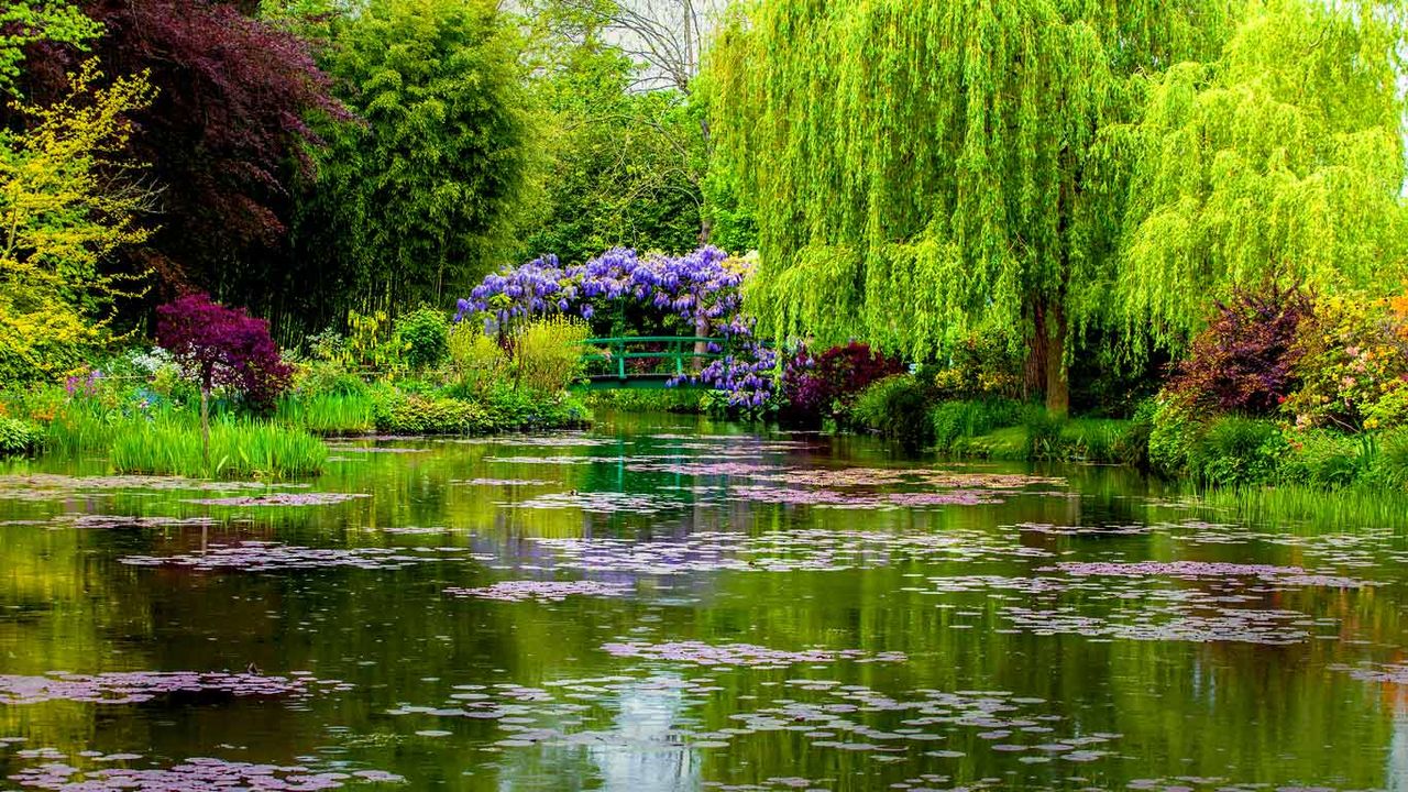 Jardin de Claude Monet à Giverny au printemps, Eure, Haute-Normandie