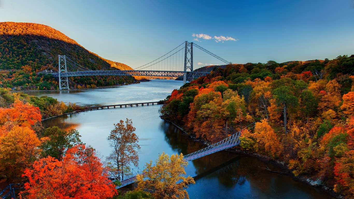 紅葉のハドソン川 アメリカ ニューヨーク州 Bing Gallery