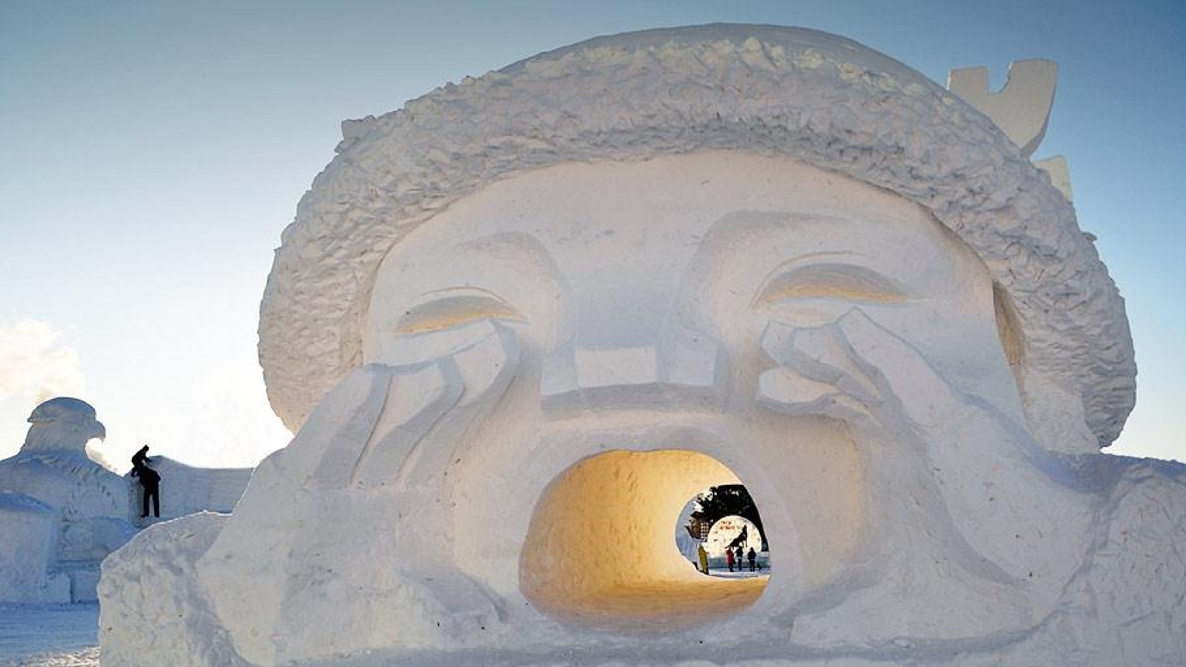 【冰情雪韵】一位雪雕师眼中的海拉尔和海拉尔雪雕_李洪良_冰天雪地_艺术品